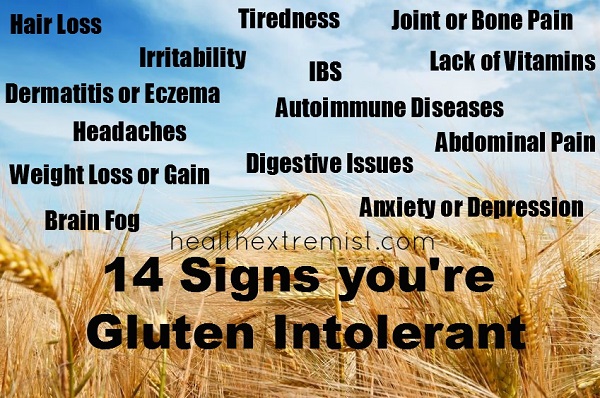 14 Symptoms Of Gluten Intolerance